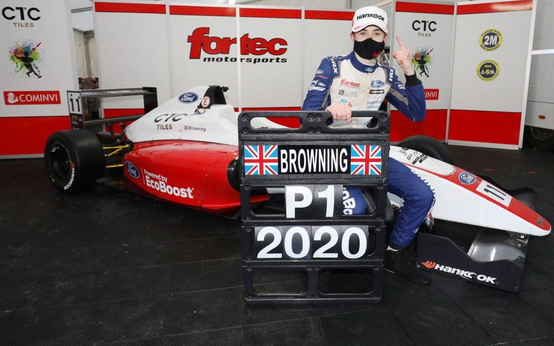 Luke Browning crowning British F4 Champion in dramatic Brands Hatch Finale