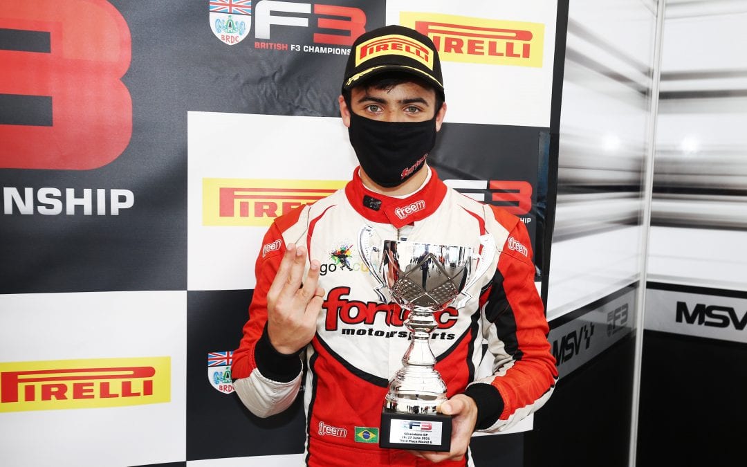 Roberto Faria scores podium double in British F3 for Fortec at Silverstone